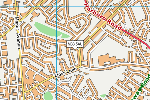 M33 5AU map - OS VectorMap District (Ordnance Survey)
