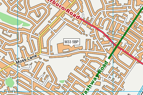 Ashton-on-Mersey School map (M33 5BP) - OS VectorMap District (Ordnance Survey)