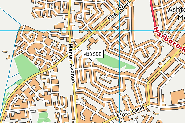 M33 5DE map - OS VectorMap District (Ordnance Survey)