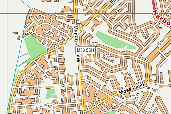 M33 5DH map - OS VectorMap District (Ordnance Survey)