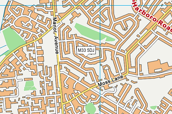 M33 5DJ map - OS VectorMap District (Ordnance Survey)