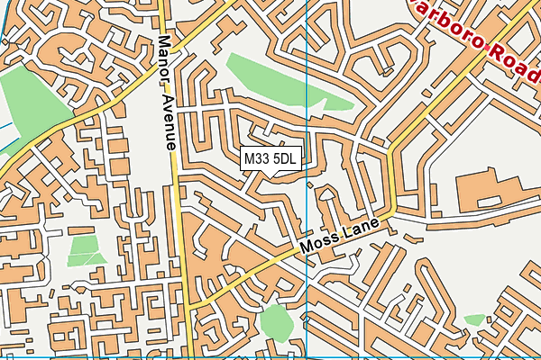 M33 5DL map - OS VectorMap District (Ordnance Survey)