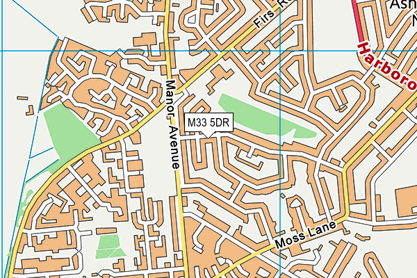 M33 5DR map - OS VectorMap District (Ordnance Survey)