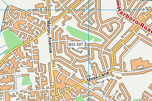 M33 5DT map - OS VectorMap District (Ordnance Survey)