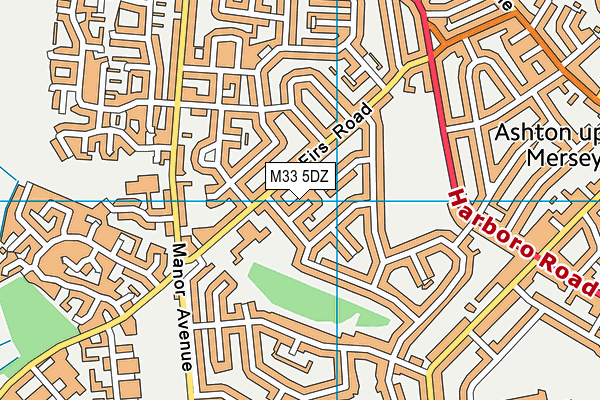 M33 5DZ map - OS VectorMap District (Ordnance Survey)