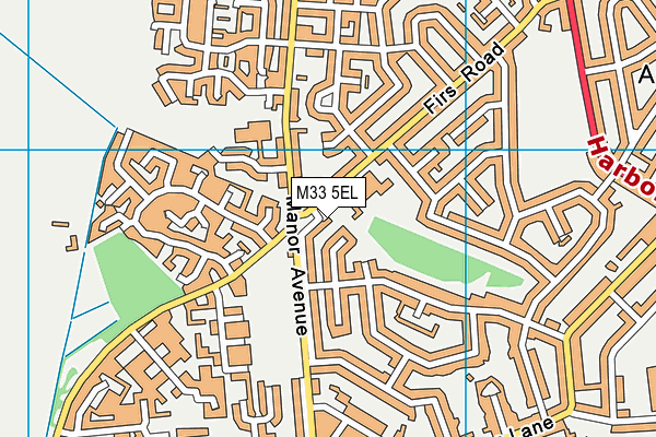 M33 5EL map - OS VectorMap District (Ordnance Survey)