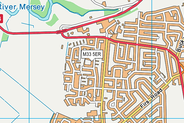 M33 5ER map - OS VectorMap District (Ordnance Survey)