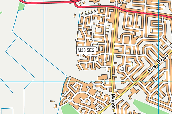 M33 5ES map - OS VectorMap District (Ordnance Survey)