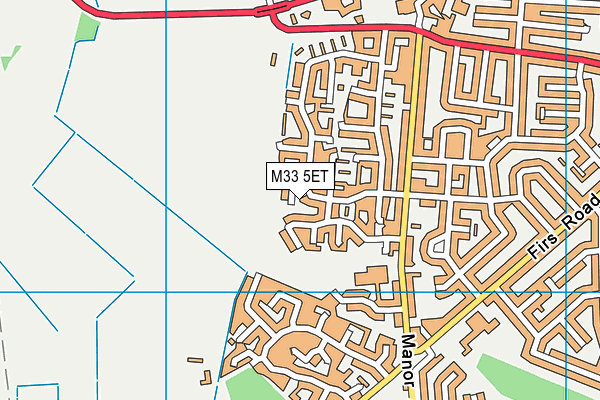 M33 5ET map - OS VectorMap District (Ordnance Survey)