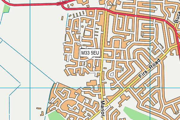 M33 5EU map - OS VectorMap District (Ordnance Survey)