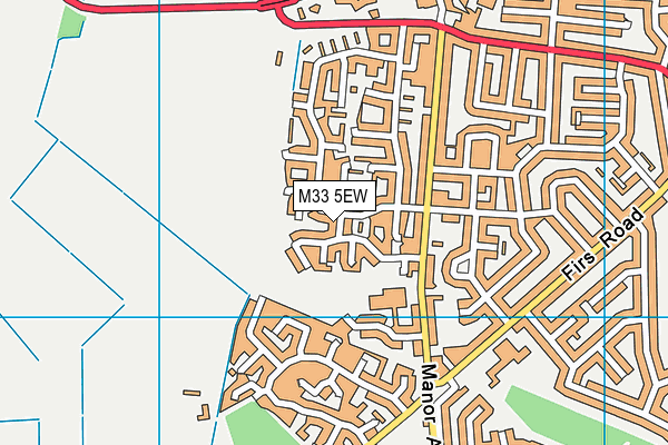 M33 5EW map - OS VectorMap District (Ordnance Survey)