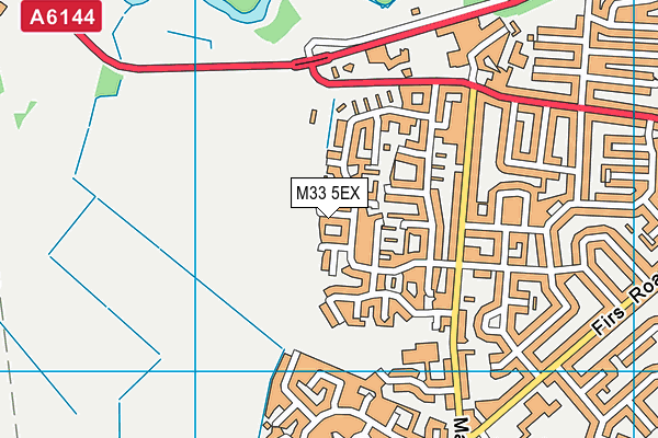 M33 5EX map - OS VectorMap District (Ordnance Survey)