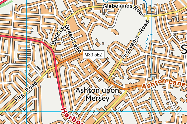 M33 5EZ map - OS VectorMap District (Ordnance Survey)