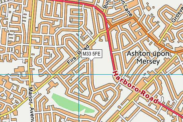 M33 5FE map - OS VectorMap District (Ordnance Survey)