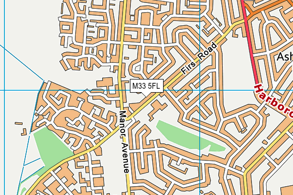 M33 5FL map - OS VectorMap District (Ordnance Survey)