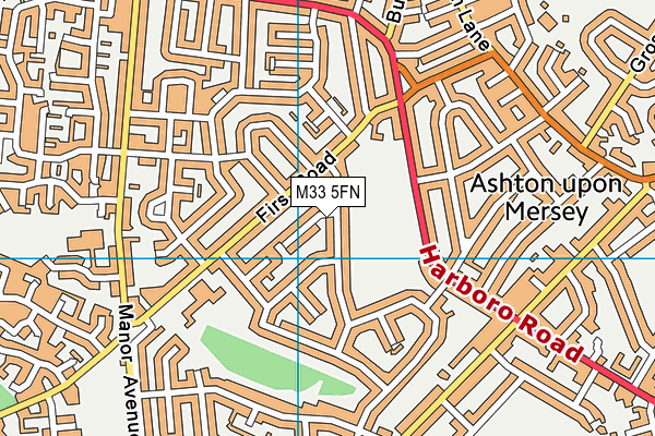 M33 5FN map - OS VectorMap District (Ordnance Survey)