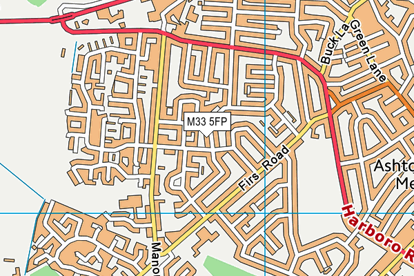 M33 5FP map - OS VectorMap District (Ordnance Survey)