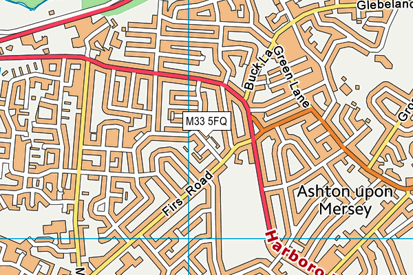 M33 5FQ map - OS VectorMap District (Ordnance Survey)