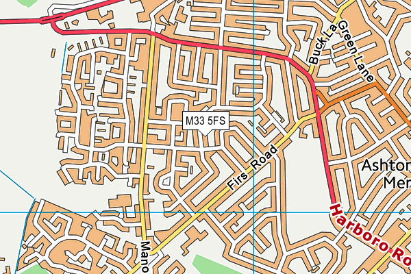 M33 5FS map - OS VectorMap District (Ordnance Survey)