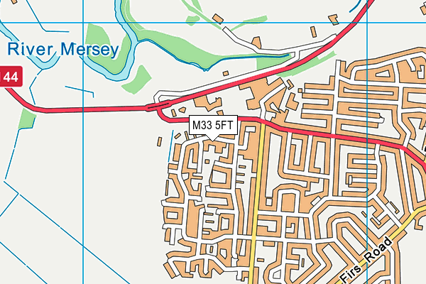 M33 5FT map - OS VectorMap District (Ordnance Survey)