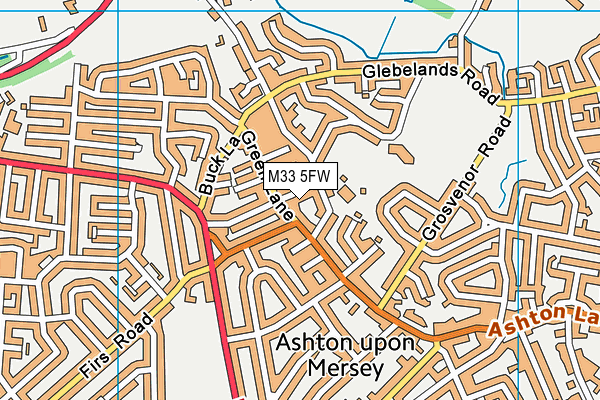 M33 5FW map - OS VectorMap District (Ordnance Survey)