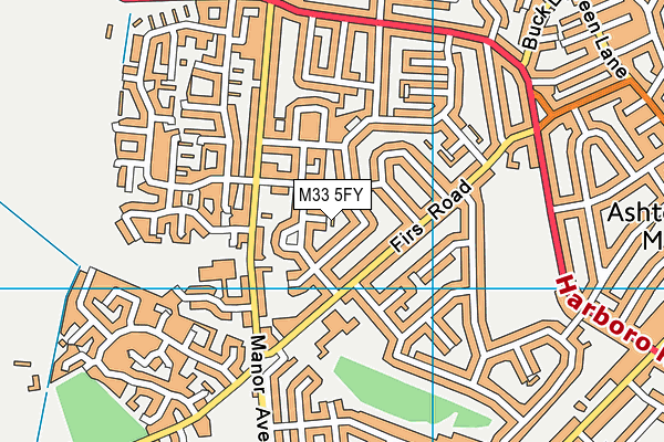 M33 5FY map - OS VectorMap District (Ordnance Survey)