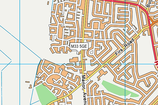 M33 5GE map - OS VectorMap District (Ordnance Survey)