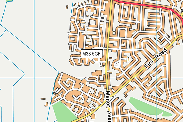 M33 5GF map - OS VectorMap District (Ordnance Survey)