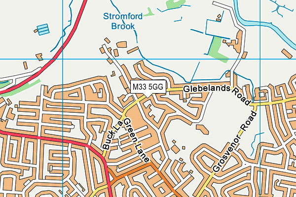 M33 5GG map - OS VectorMap District (Ordnance Survey)