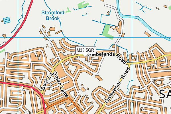 M33 5GR map - OS VectorMap District (Ordnance Survey)