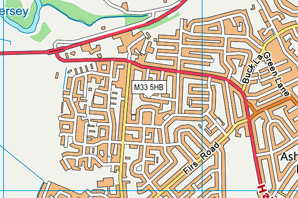 M33 5HB map - OS VectorMap District (Ordnance Survey)