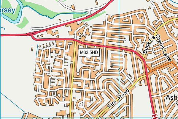 M33 5HD map - OS VectorMap District (Ordnance Survey)