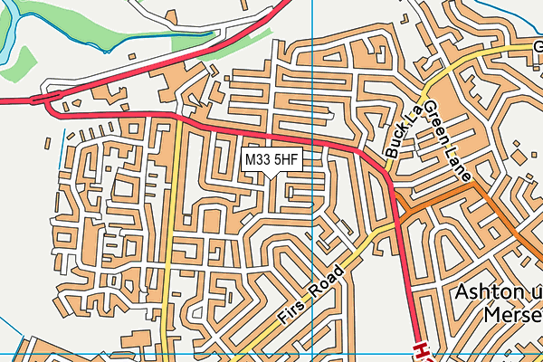 M33 5HF map - OS VectorMap District (Ordnance Survey)