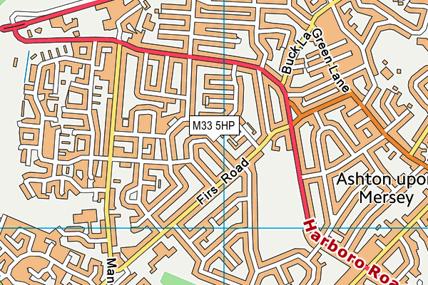 M33 5HP map - OS VectorMap District (Ordnance Survey)