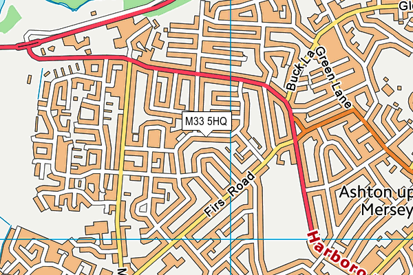M33 5HQ map - OS VectorMap District (Ordnance Survey)