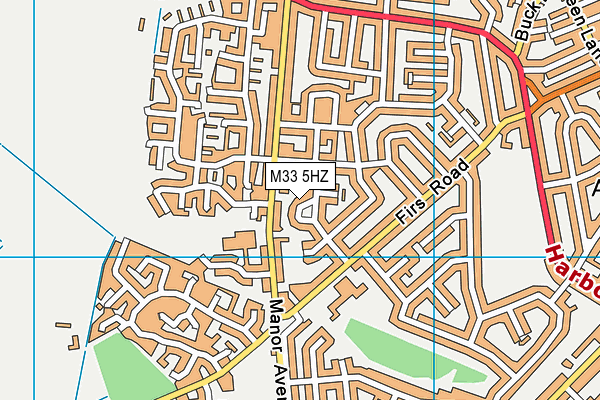M33 5HZ map - OS VectorMap District (Ordnance Survey)