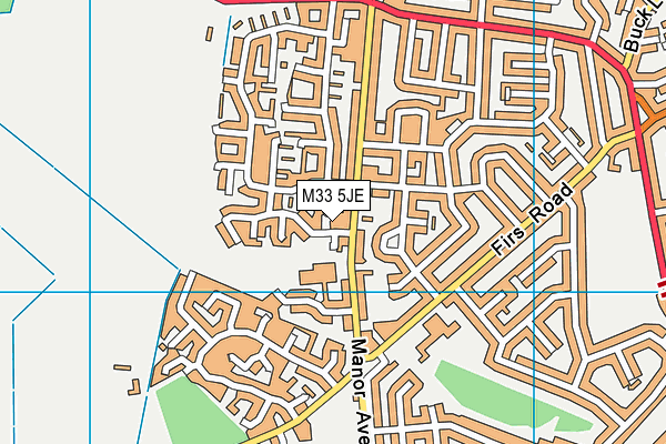 M33 5JE map - OS VectorMap District (Ordnance Survey)