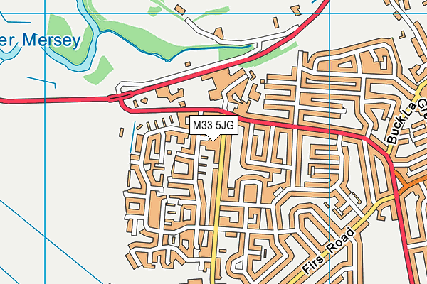 M33 5JG map - OS VectorMap District (Ordnance Survey)