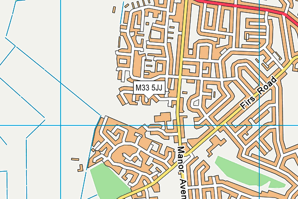 M33 5JJ map - OS VectorMap District (Ordnance Survey)