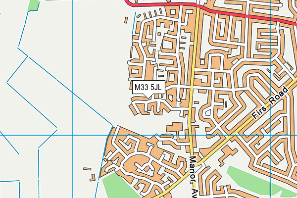 M33 5JL map - OS VectorMap District (Ordnance Survey)