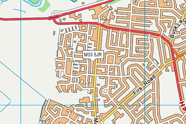 M33 5JR map - OS VectorMap District (Ordnance Survey)