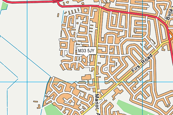 M33 5JY map - OS VectorMap District (Ordnance Survey)