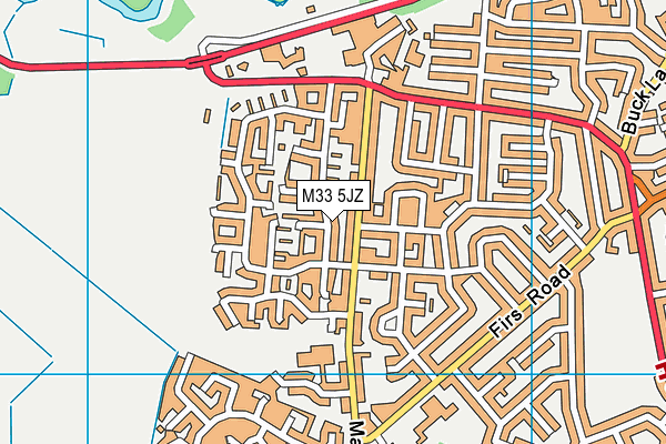 M33 5JZ map - OS VectorMap District (Ordnance Survey)