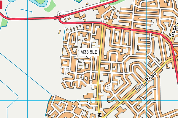 M33 5LE map - OS VectorMap District (Ordnance Survey)