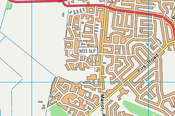 M33 5LF map - OS VectorMap District (Ordnance Survey)