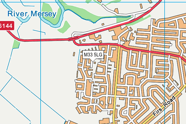 M33 5LG map - OS VectorMap District (Ordnance Survey)