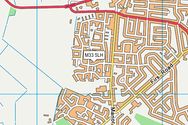 M33 5LH map - OS VectorMap District (Ordnance Survey)