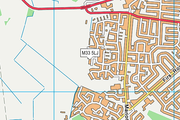 M33 5LJ map - OS VectorMap District (Ordnance Survey)
