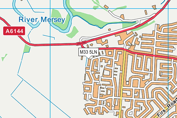 M33 5LN map - OS VectorMap District (Ordnance Survey)