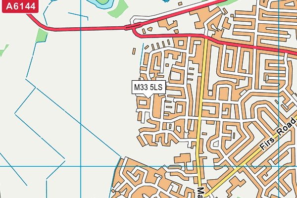 M33 5LS map - OS VectorMap District (Ordnance Survey)